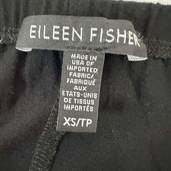 Eileen Fisher Pants Womens XS Black Pull On Elastic Waist Stretch Ankle Legging - Picture 7 of 12